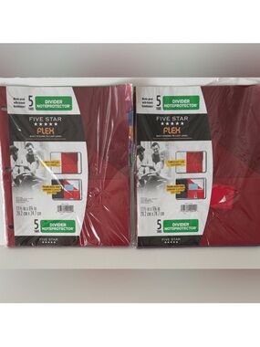 Five Star Flex 5 Tabs Divider Noteprotector Bundle of 2